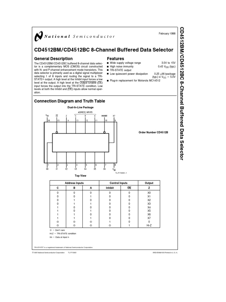 CMOS Data Selector Guide | PDF | Cmos | Electrical Components