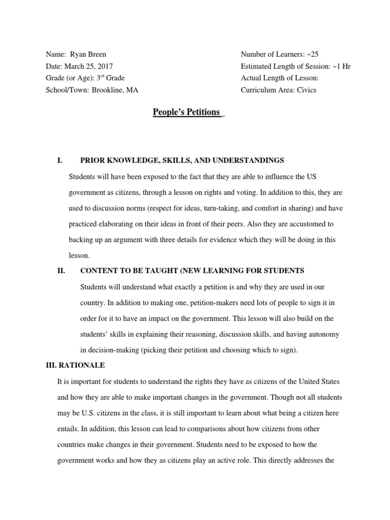 Breenpetitionsfinal | Download Free PDF | Curriculum | Educational ...