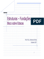 Fundações em estacas com bloco de coroamento