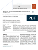 The Formation and Physical Properties of The Particle Emissions From A Natural Gas Engine