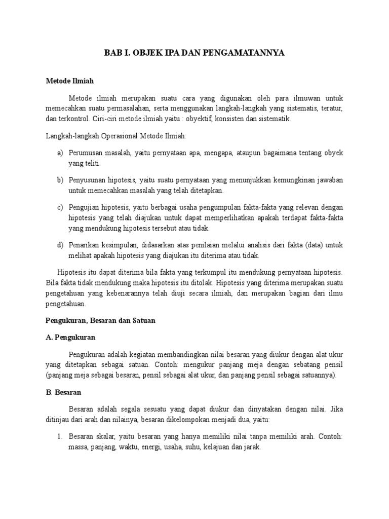 RIngkasan Materi IPA Kelas VII semester 1