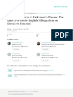 Cognitive Reserve in Parkinson's Disease: The Effects of Welsh-English Bilingualism On Executive Function