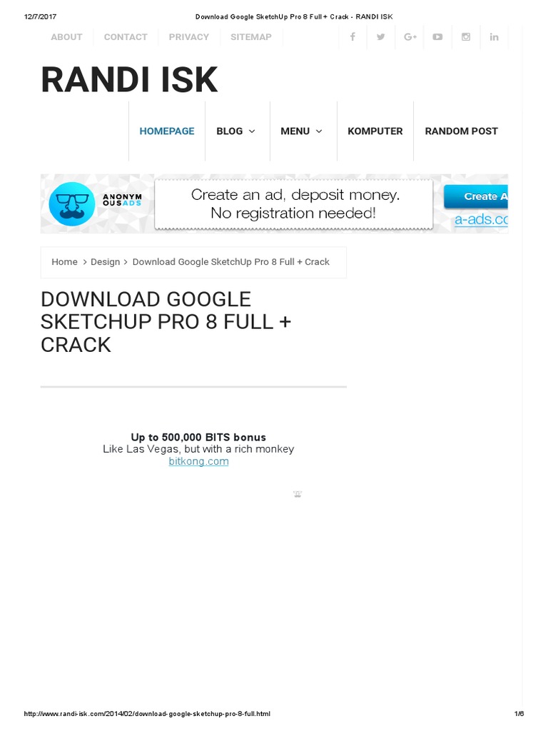 Download Google Sketchup Pro 8 Full Crack Randi Isk