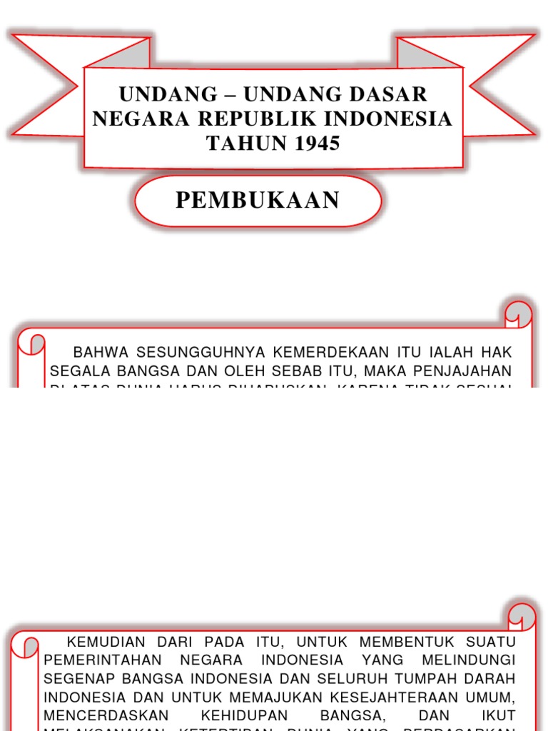 Teks Undang-Undang Dasar 1945 | PDF