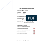 Tutor's Report On The Diagnostic Lesson Edgar