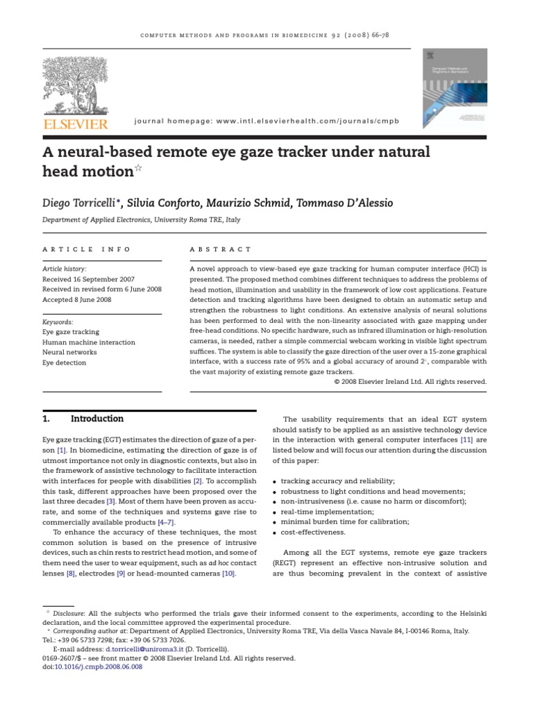 062-A-A Neural-Based Remote Eye Gaze Tracker Under Natur PDF | PDF ...