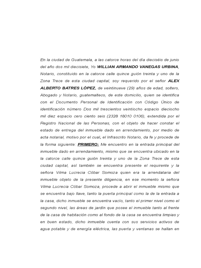 Acta Alex Batres | PDF