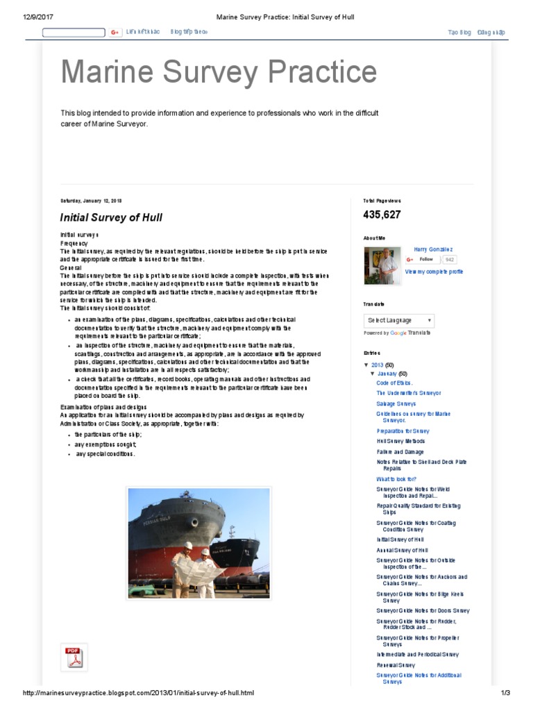 Initial Hull Survey Guidelines | PDF | Ships | Surveying