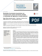 Resultados Funcionales de Pacientes Con Reconstrucción Crónica de Lesiones Aisladas y Combinadas Del Ligamento Cruzado Posterior