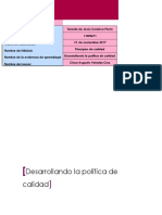 Tu Xante  Desarrollando La Politica de calidad 