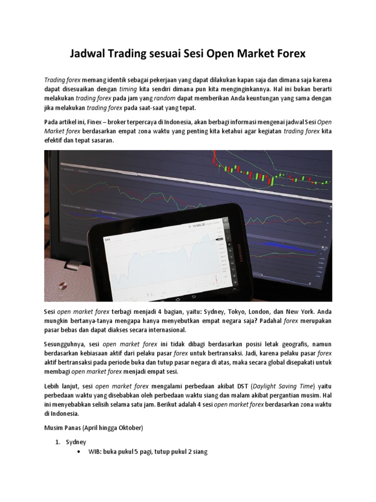 jadwal buka market forex