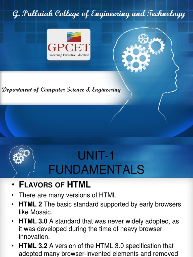 G. Pullaiah College of Engineering and Technology | PDF | Html Element ...