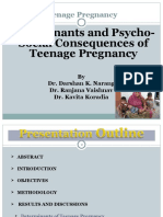 Determinants and Psycho-Social Consequences of Teenage Pregnancy