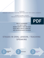 ELE3104 English Language Teaching Methodology For Young Learners Stages in Oral Lesson: Presentation-Practice-Production