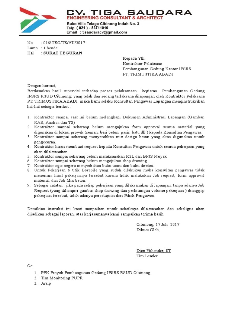 Surat Teguran PDF