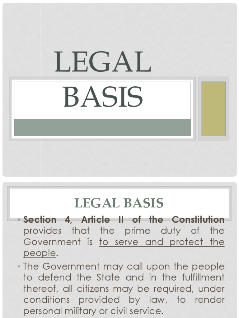 Legal Bases PDF Reserve Officers' Training Corps Conscription