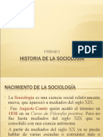HISTORIA DE LA SOCIOLOGÍA