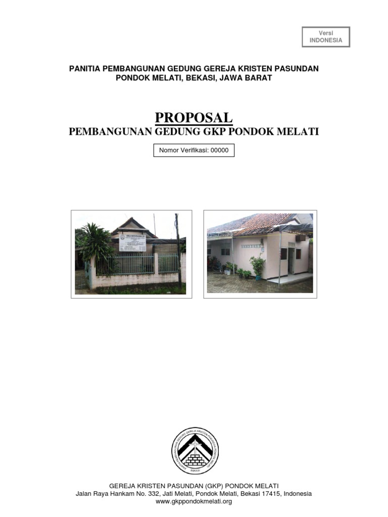 Contoh Proposal Gereja