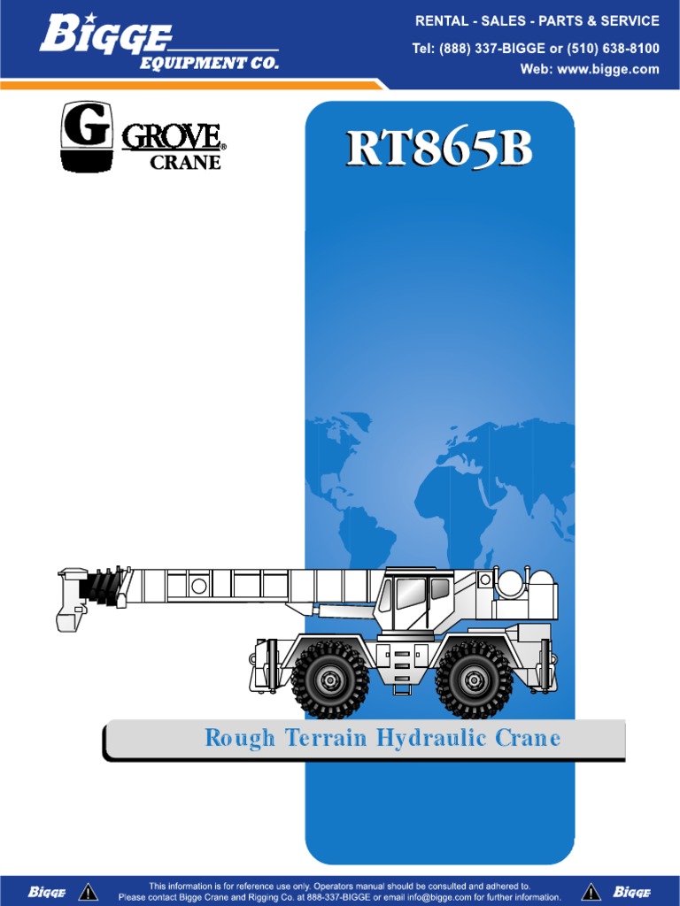 Grove RT865B | PDF | Transmission (Mechanics) | Diesel Engine