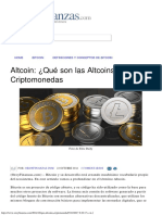 Altcoin - ¿Qué Son Las Altcoins - Criptomonedas