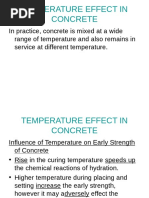 Temperature and Effect On Concrete