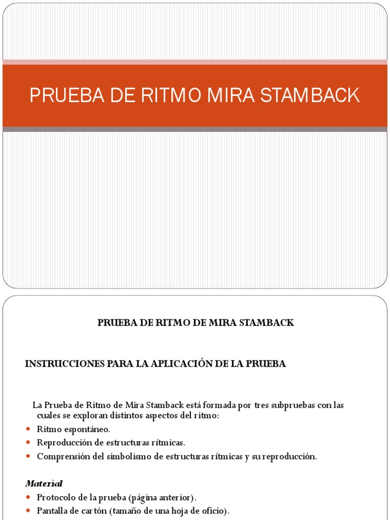 Prueba de Ritmo Infantil | PDF | Ritmo | Ensayos