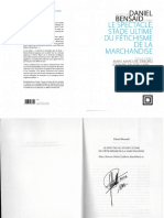 Daniel Bensaid - Le Spectacle, Stade Ultime Du Fétichisme de La Marchandise PDF