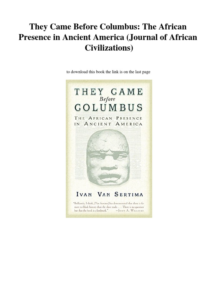 They Came Before Columbus: The African Presence in Ancient America ...