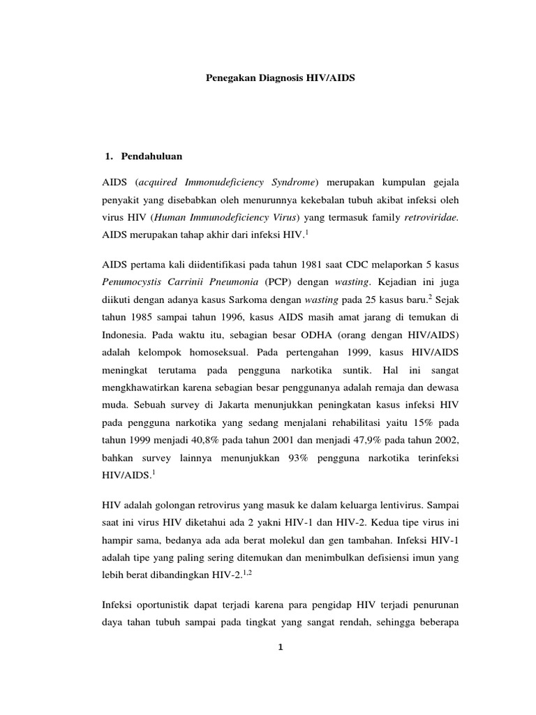 Penegakan Diagnosis Hiv Aids | PDF