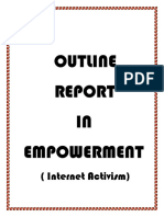 Outline IN Empowerment: (Internet Activism)