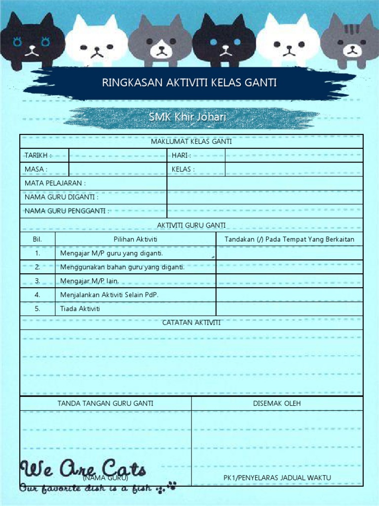 Ringkasan Aktiviti Kelas Ganti Pdf