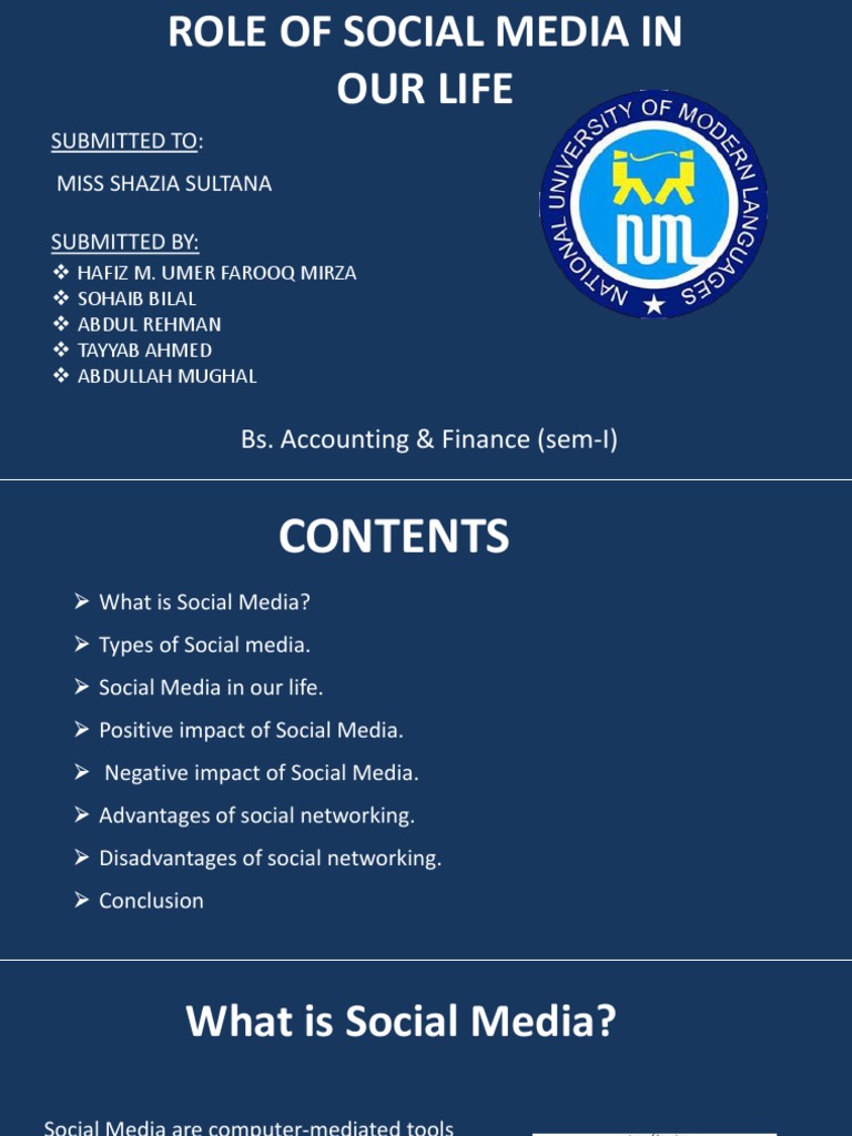 Impact of Social Media on Daily Life | PDF | Social Networking Service ...