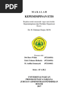 Download MAKALAH KEPEMIMPINAN ETIKA by Muhamad Andika SN367085205 doc pdf