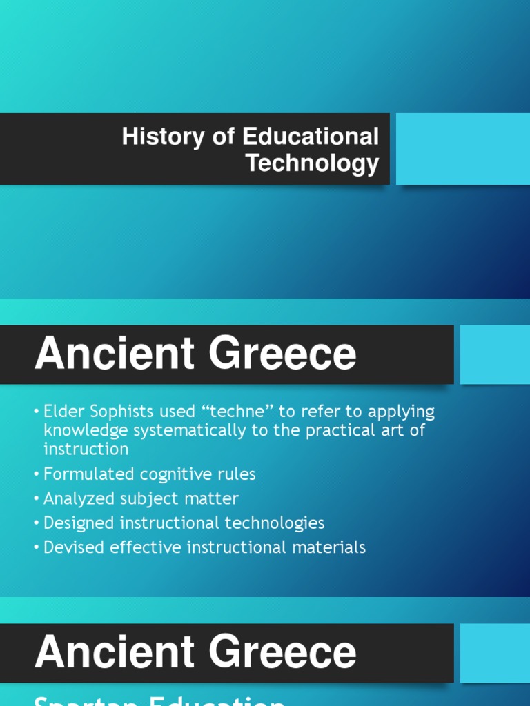History of Educational Technology PDF Educational Psychology Learning
