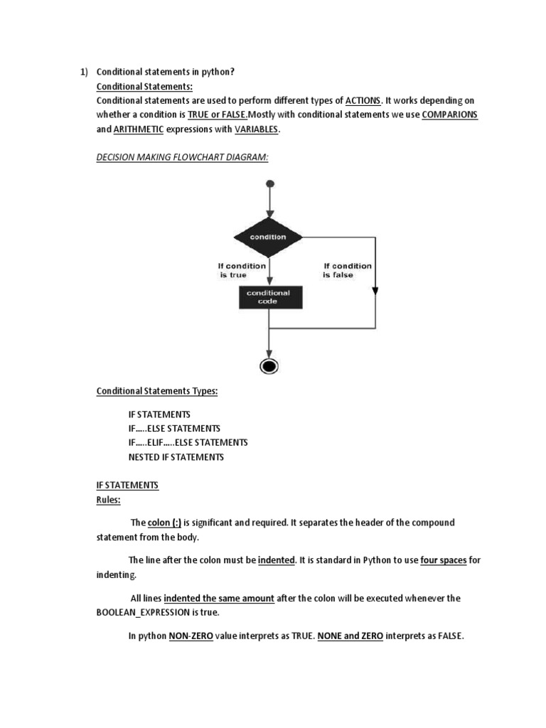 Conditional Statements in Python | PDF | Software Development ...