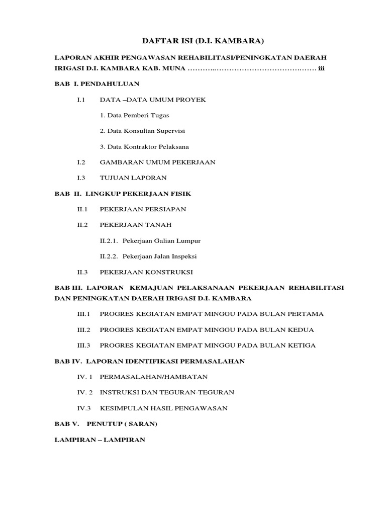 39+ Contoh Laporan Pekerjaan Proyek Irigasi Pictures