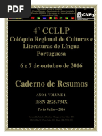 4° CCLLP - Colóquio de Culturas e Literaturas de Língua Portuguesa