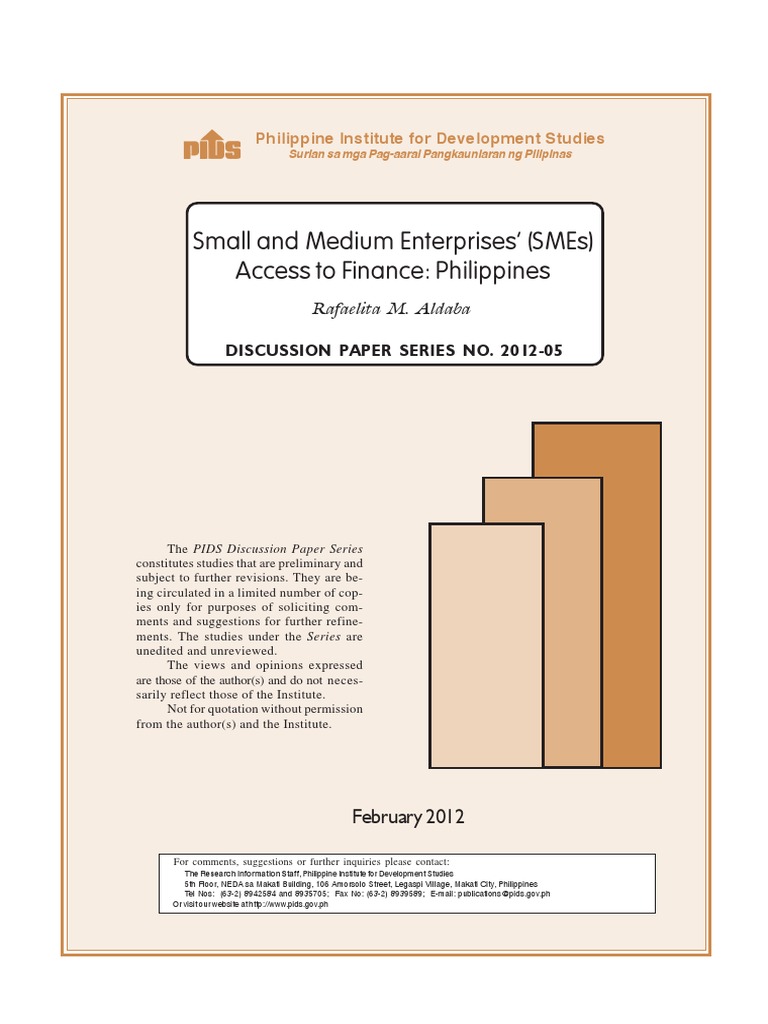SME Financing Challenges in the Philippines | PDF | Small And Medium ...