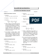 Ecuaciones de Primer Grado PDF