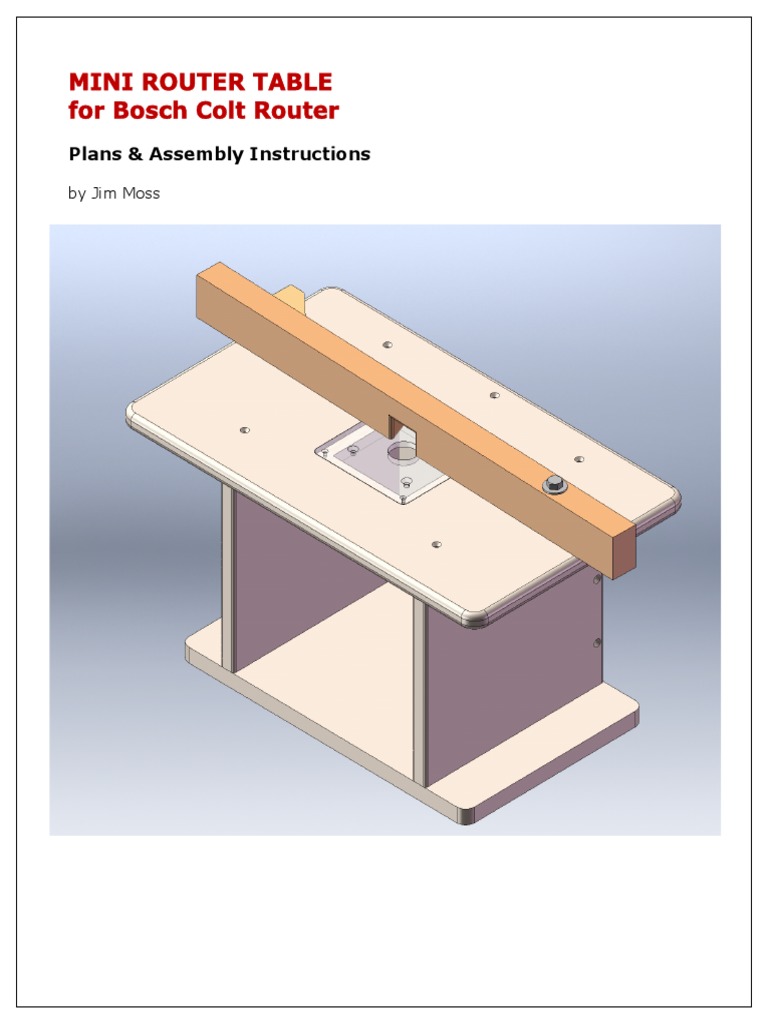 Plans of Router Table | PDF | Screw | Woodworking