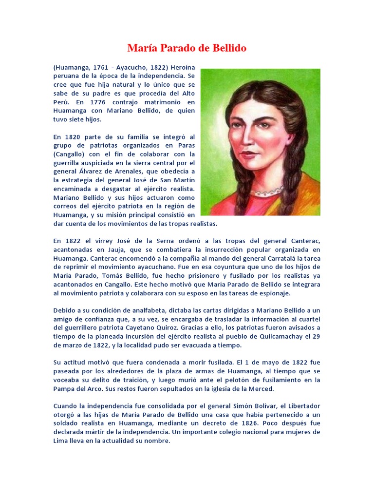 María Parado de Bellido | PDF