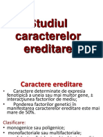 Studiul Caracterelor Ereditare Rom