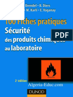 100 Fiches Pratiques Pour La Sécurité Avec Les Produits Chimiques