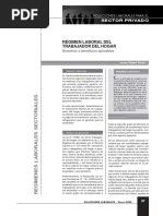  RÉGIMEN LABORAL DEL TRABAJADOR DEL HOGAR Derechos y beneficios aplicables