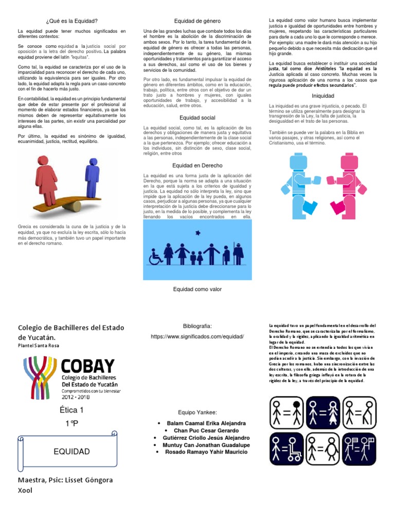Tríptico sobre Equidad de Género | PDF | Igualdad de género | Estudios ...