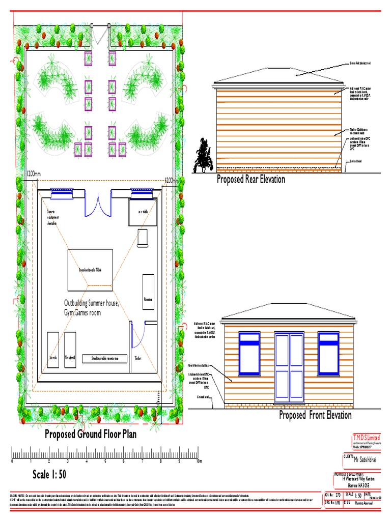Proposed Ground Floor Plan and Elevations | PDF | Tourist Attractions ...