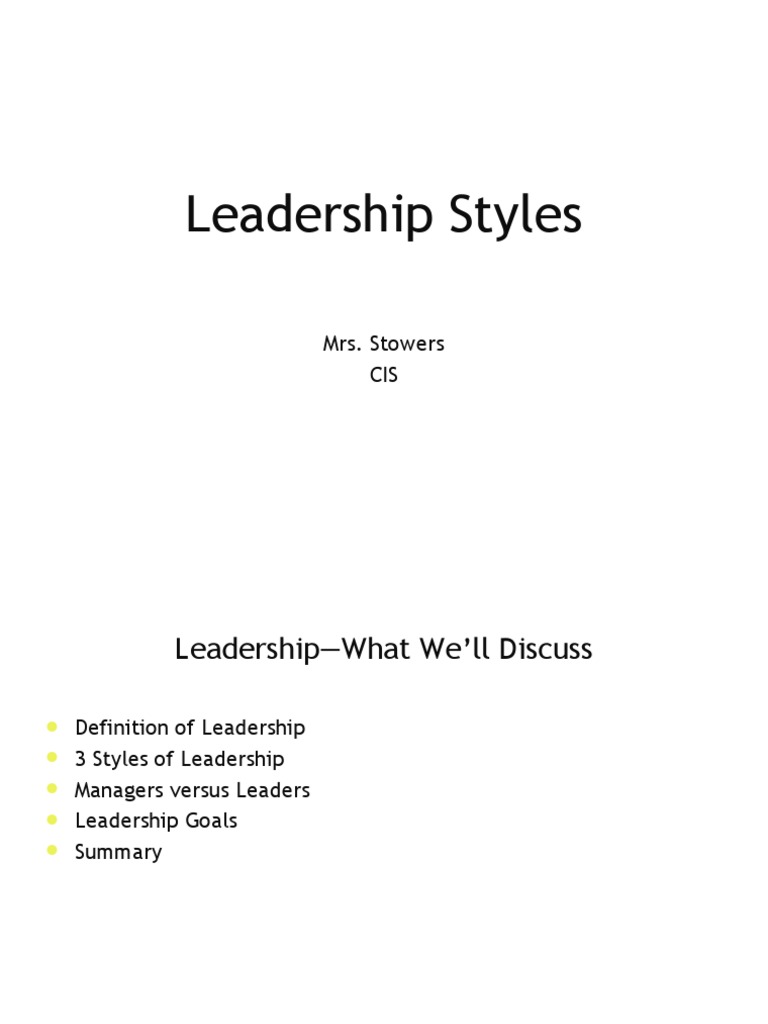 Understanding Leadership Styles | PDF | Leadership | Psychological Concepts