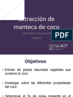 Extracción de Manteca de Coco