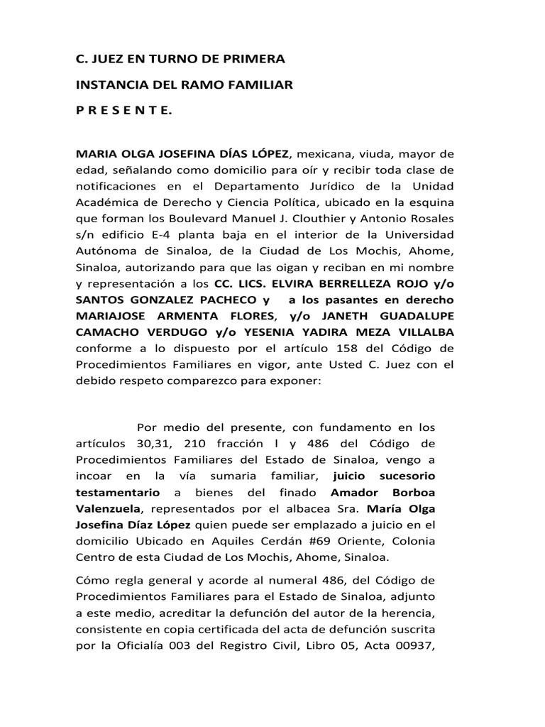 Juicio Sucesorio Testamentario Will And Testament Inheritance