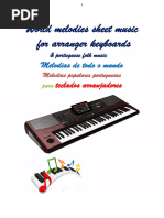 Melodias Para Teclados Eletrónicos - Pautas Musicais - Melodies for arranger electronic keyboard